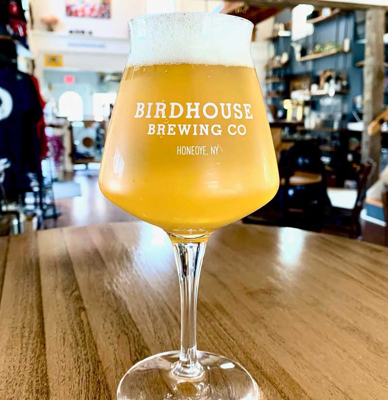 Birdhouse Brewing Co. Glass with Craft Beer